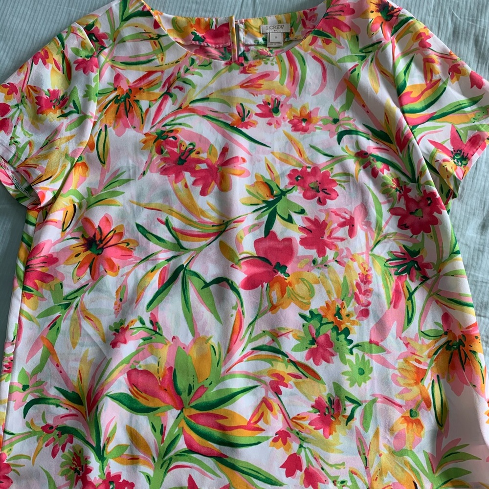 J Crew floral blouse top